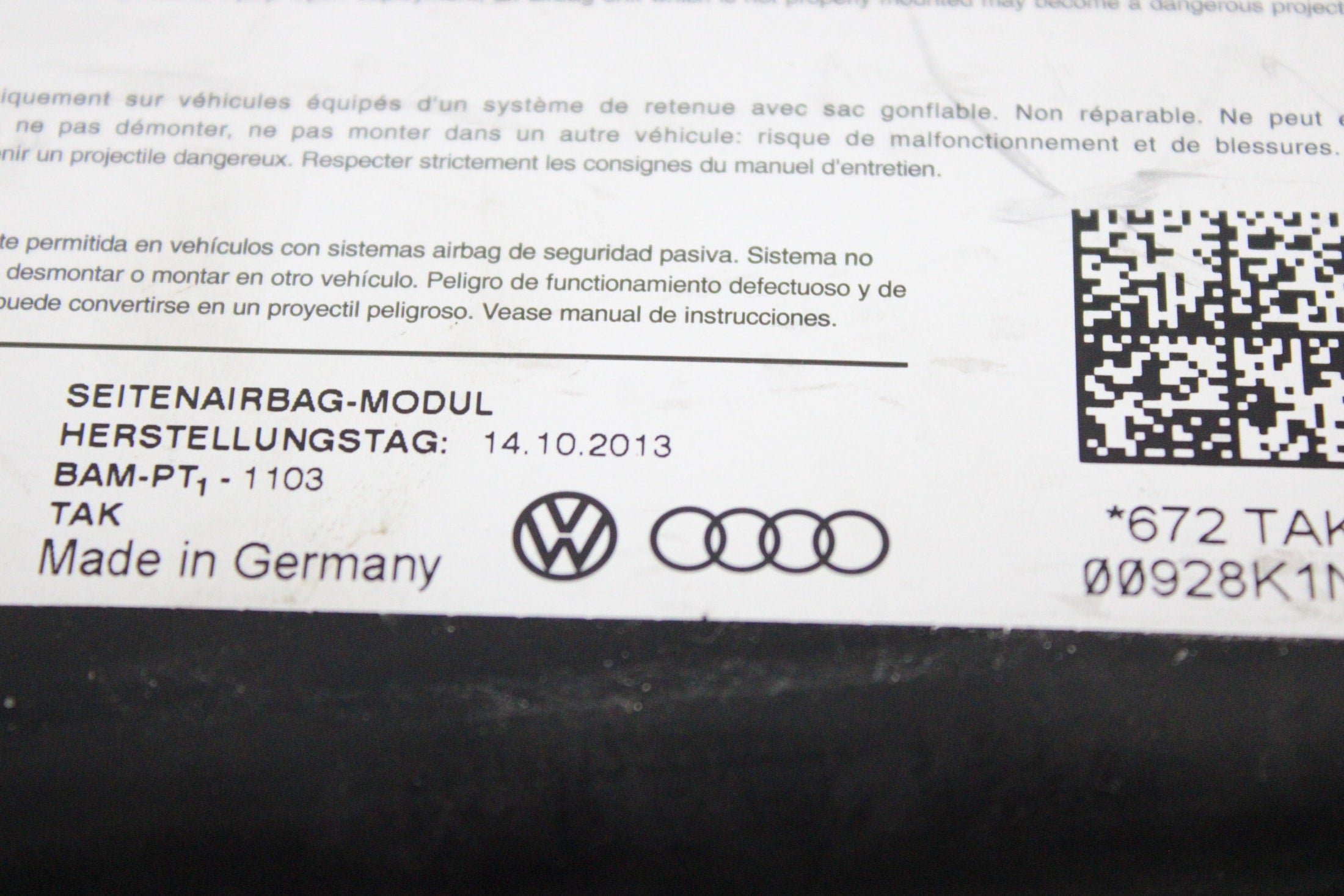 OEM Audi Driver Seat Airbag – Fits Q7 (2010–2015) – Part 4L0880241B – Audi – product view