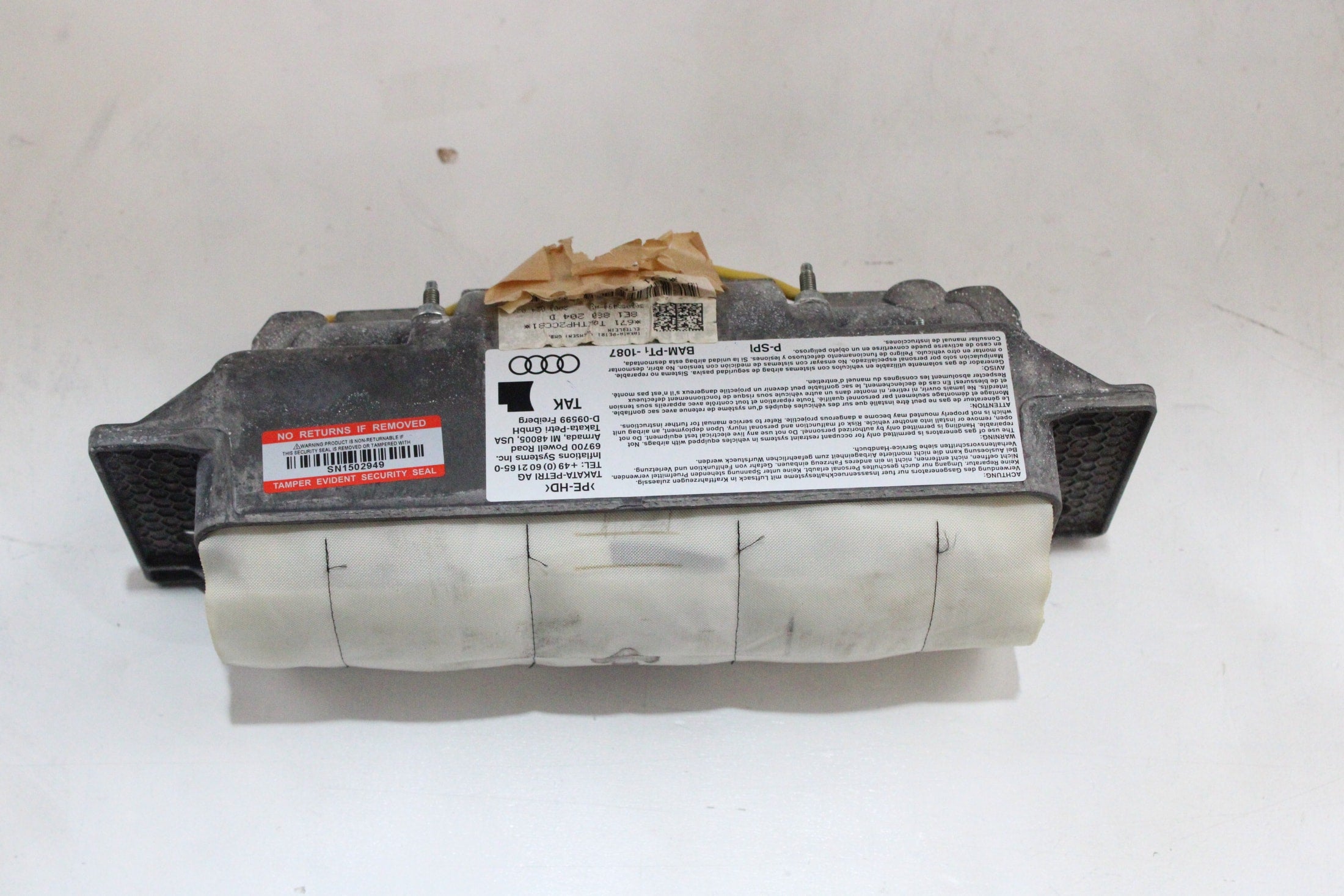 OEM Audi Passenger Seat Airbag – Fits RS4, A4, S4 (2005–2008) – Part 8E1 880 204 – Audi – product view