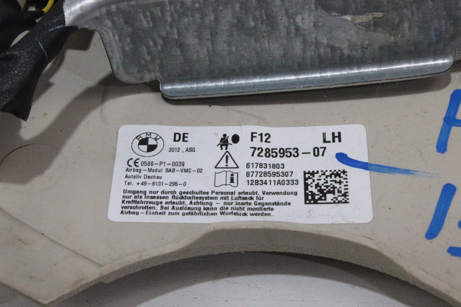 OEM BMW Driver Seat Airbag – Fits 6 Series (2012–2018) – Part 7285953-07 – BMW – product view