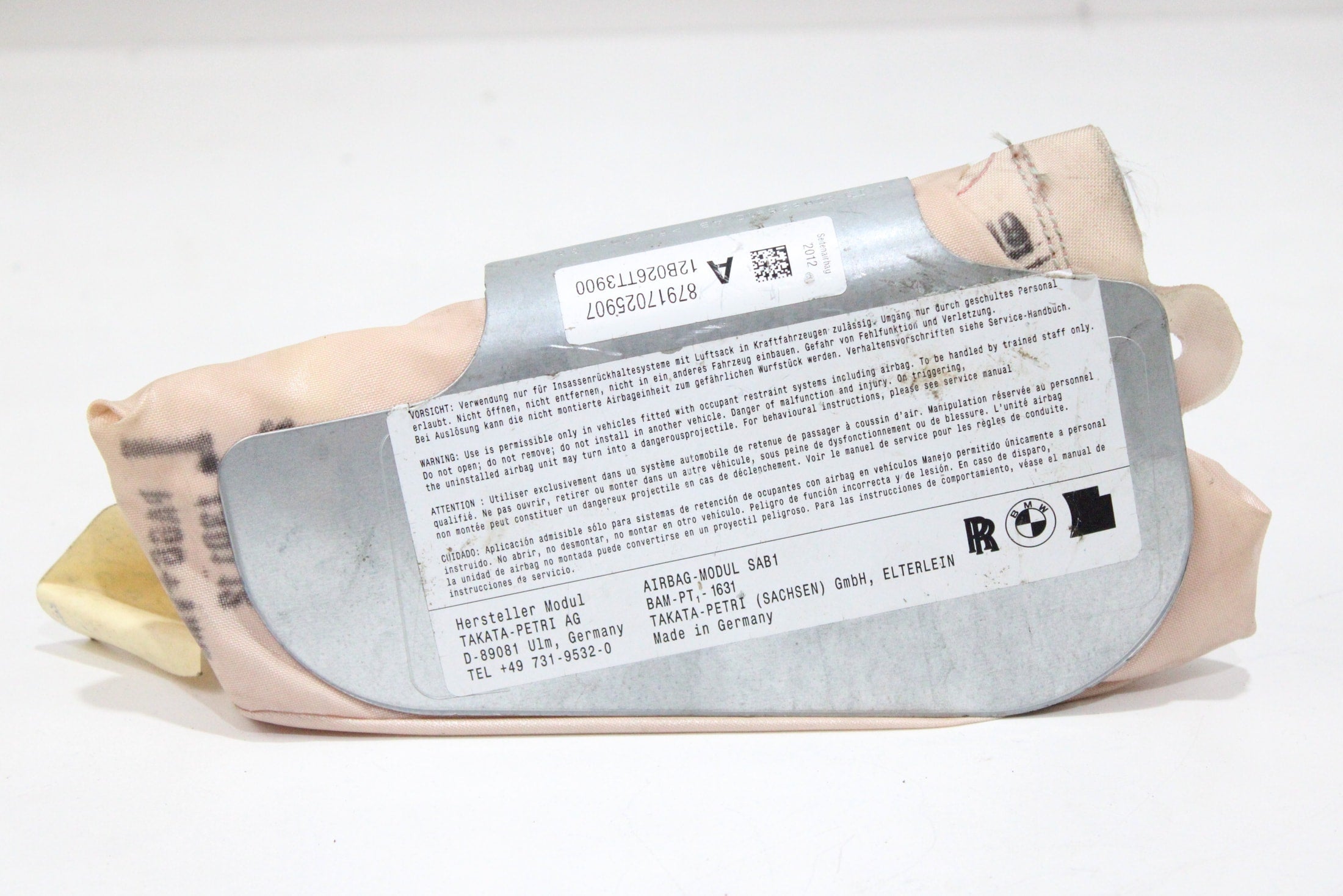 OEM BMW Driver Seat Airbag – Fits 5 Series (2010–2016) – Part 87917025907 – BMW – product view