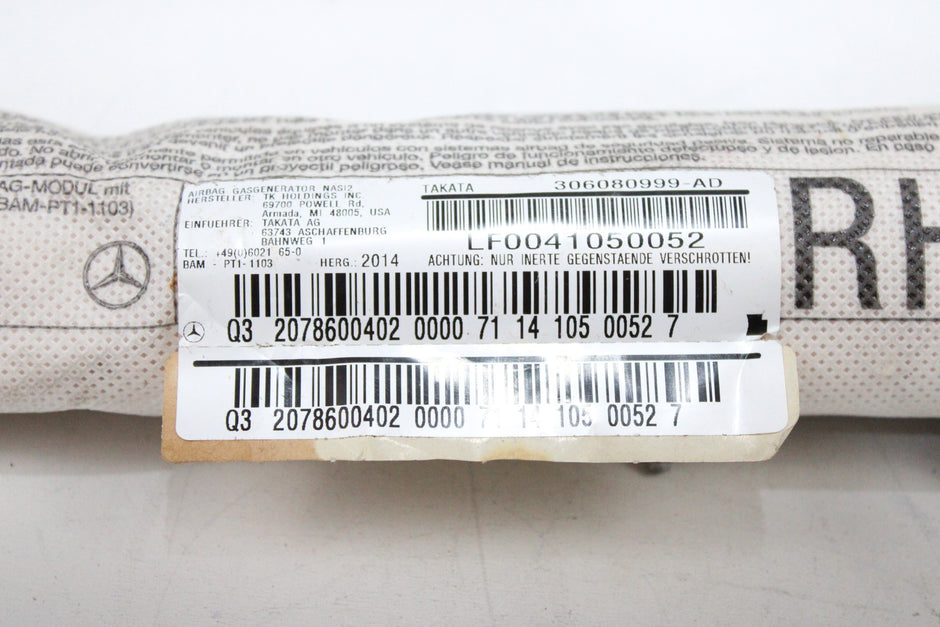 OEM Merecedes-benz Passenger Seat Airbag – Fits E250, E350, E400, E550 (2010–2017) – Part A 207 860 04 02 – Merecedes-benz – product view