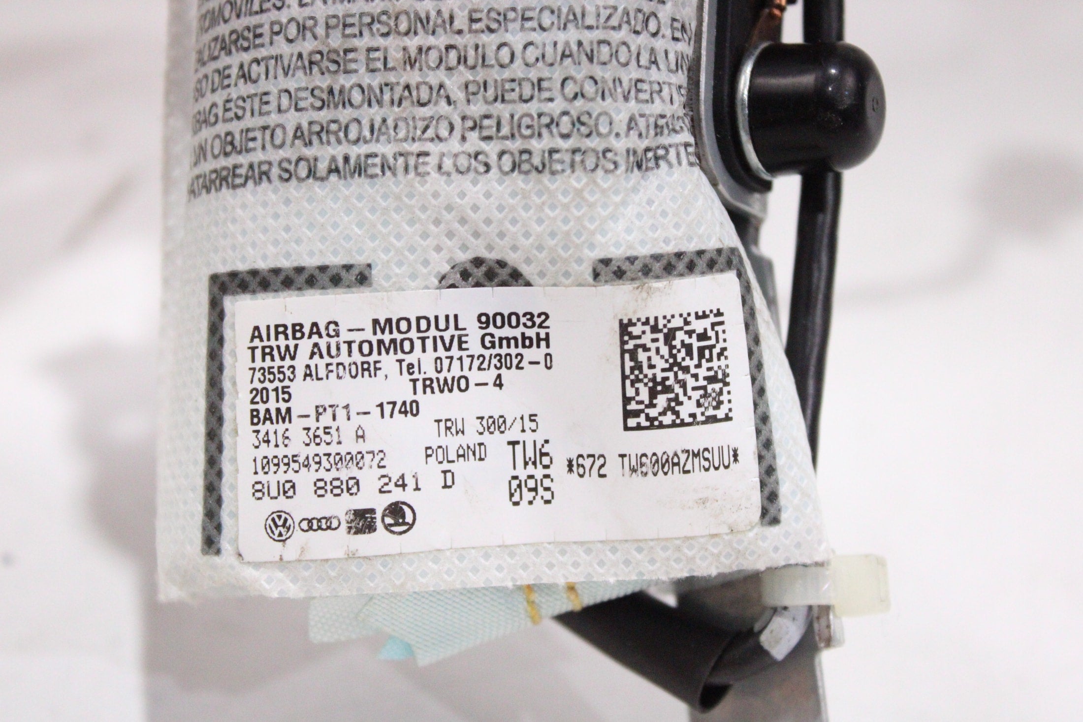 OEM Audi Side Airbag – Fits Q3 (2015–2018) – Part 8U0 880 241 D – Audi – product view