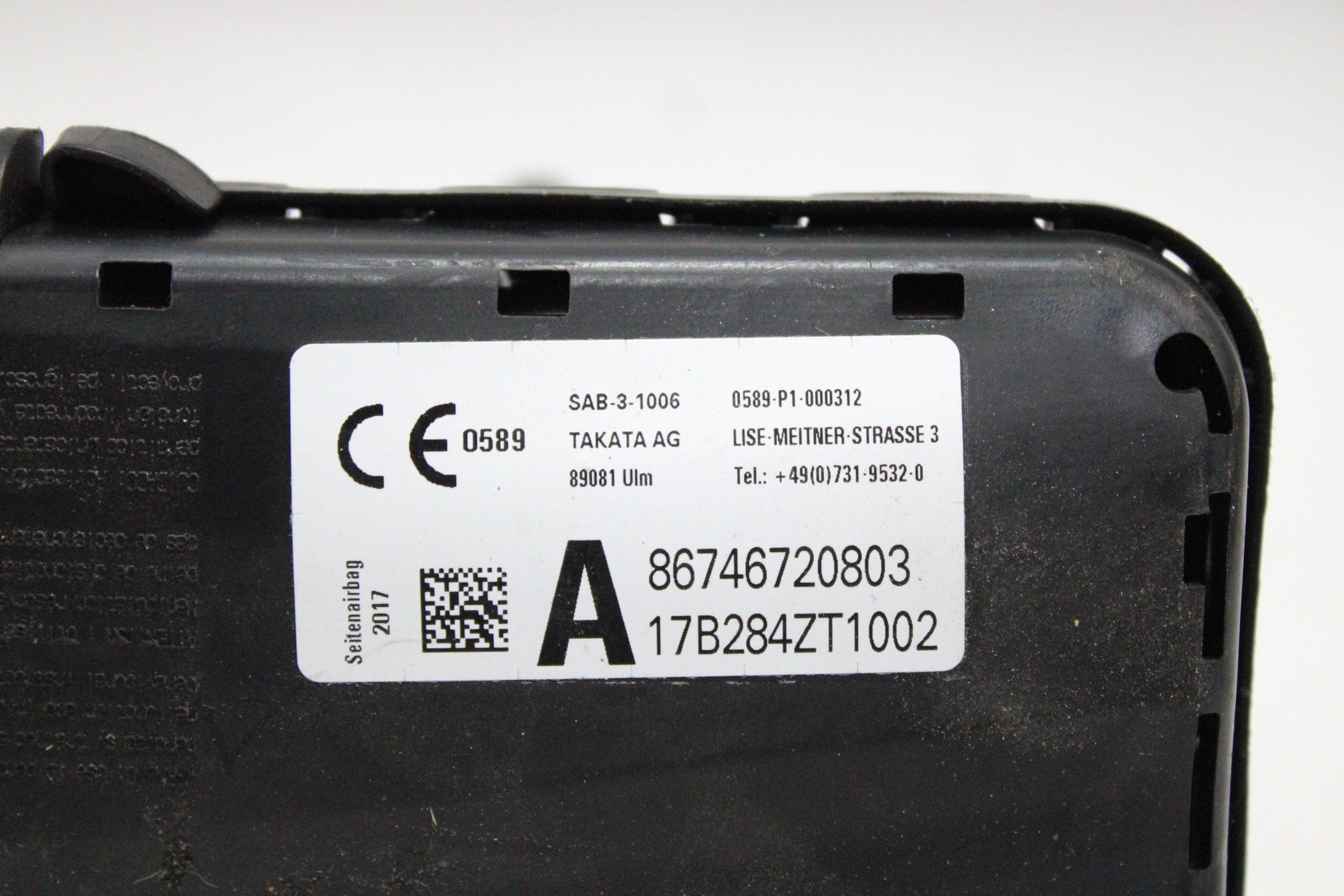 OEM BMW Passenger Seat Airbag – Fits X5 Series, X6 Series (2014–2019) – Part 86746720803 – BMW – product view