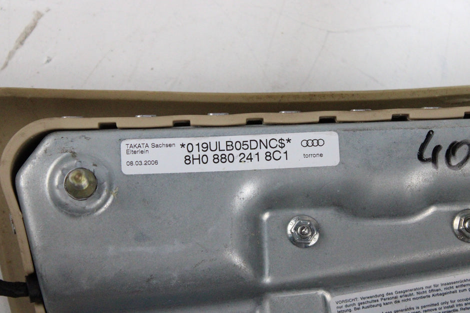 OEM Audi Side Airbag – Fits S4, A4 (2006–2009) – Part 8H0 880 241 8C1 – Audi – product view