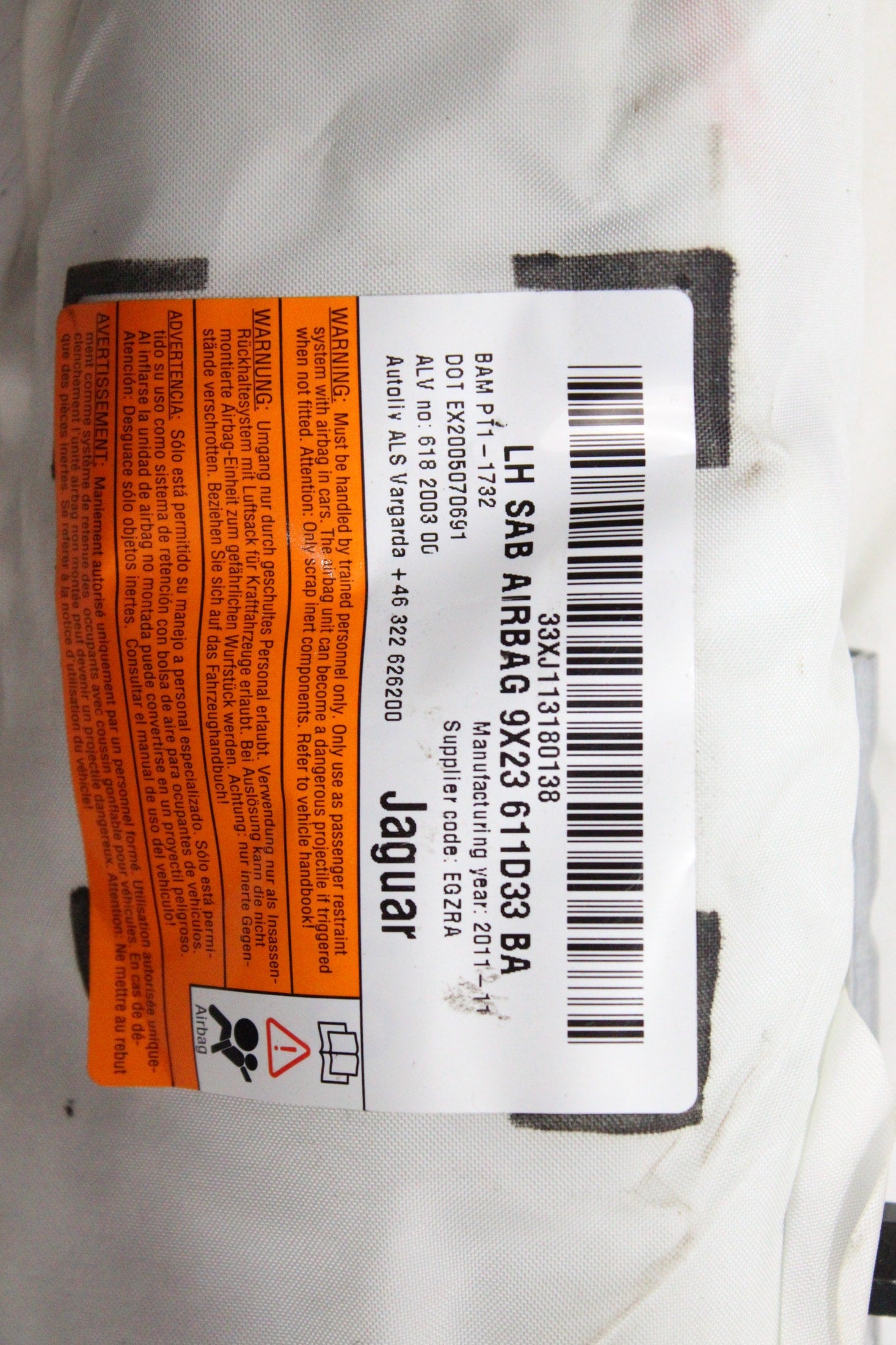 OEM Jaguar Driver Seat Airbag – Fits Xf, Xj (2010–2019) – Part C2D10437 – Jaguar – product view