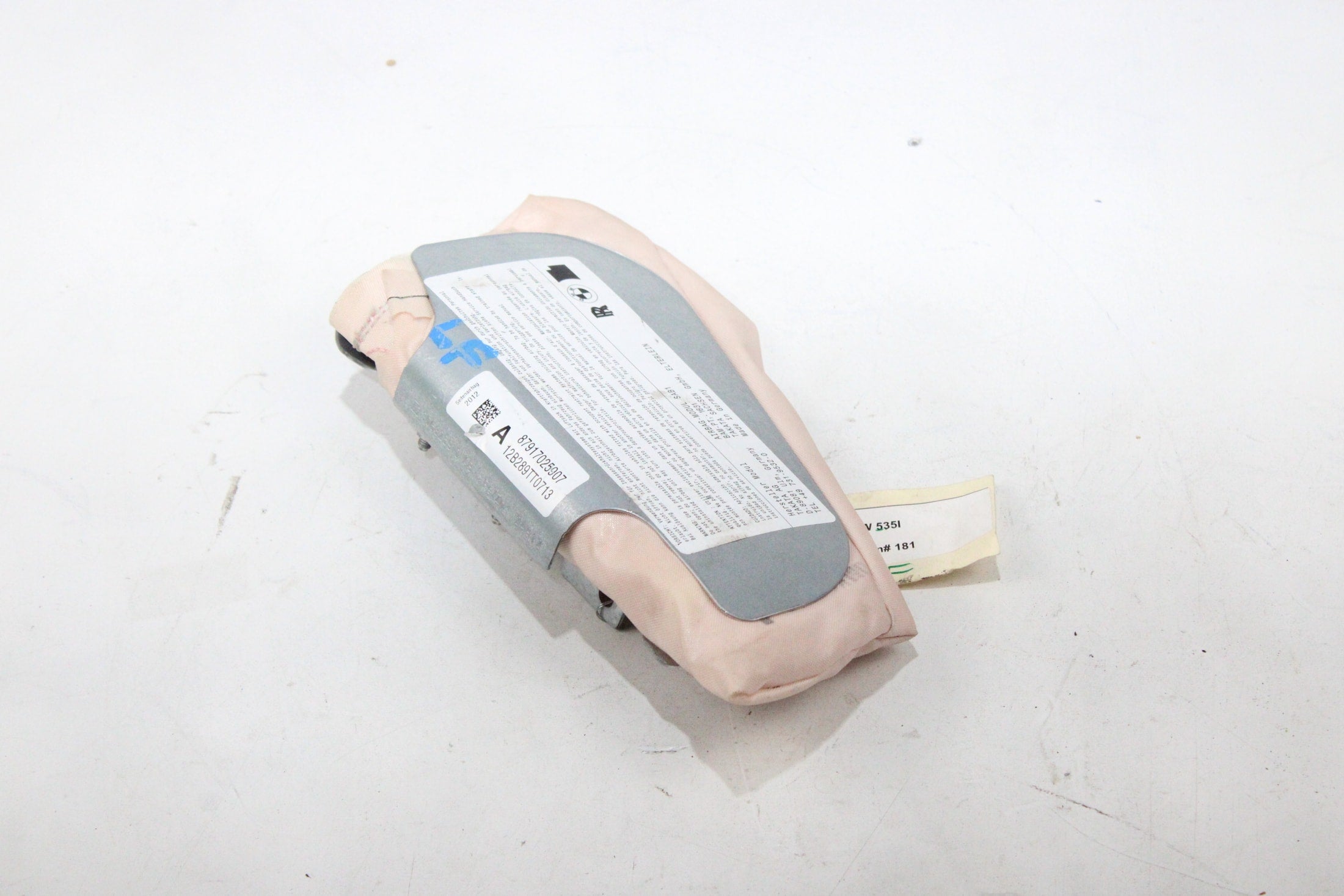 OEM BMW Passenger Seat Airbag – Fits 5 Series Sedan (F10) (2010–2016) and 5 Series Touring (F11) (2010–2013) – Part 72127949996 – BMW – product view