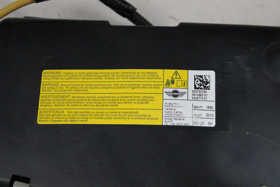 OEM MINI Passenger Seat Airbag – Fits Cooper Countryman, Cooper Paceman (2013–2016) – Part 72129810882 – MINI – product view