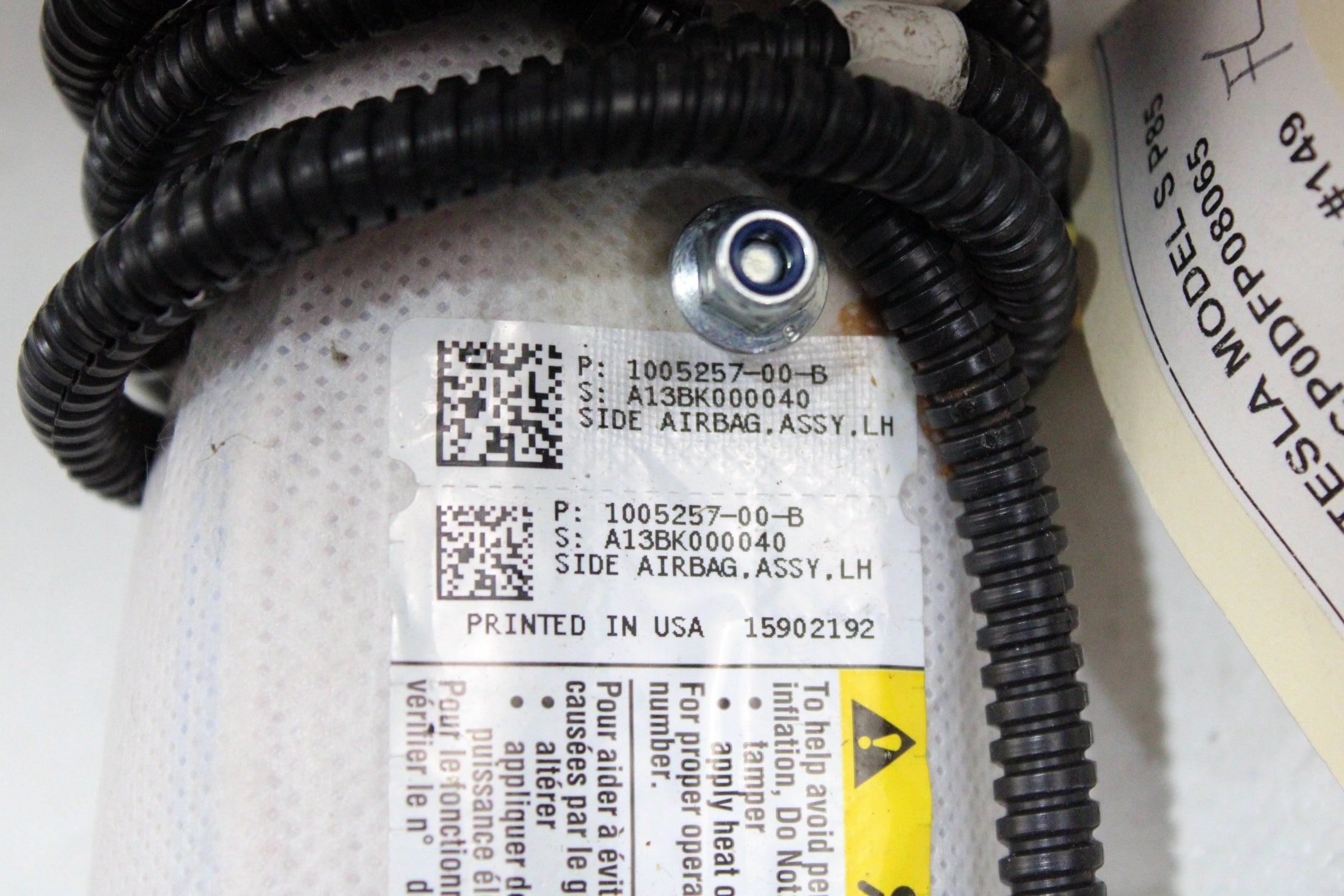 OEM Tesla Driver Seat Airbag – Fits Model S (2012–2016) – Part 1005257-00-B – Tesla – product view