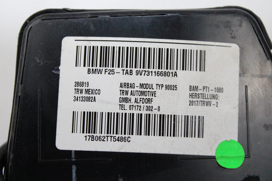 OEM BMW Passenger Dashboard Airbag – Fits X3 (2011–2017) and X4 (2015–2018) – Part 51459193771 – BMW – product view