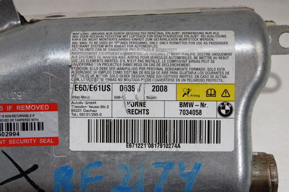 OEM BMW Side Airbag – Fits 5 Series (2004–2010) – Part 7034058 – BMW – product view