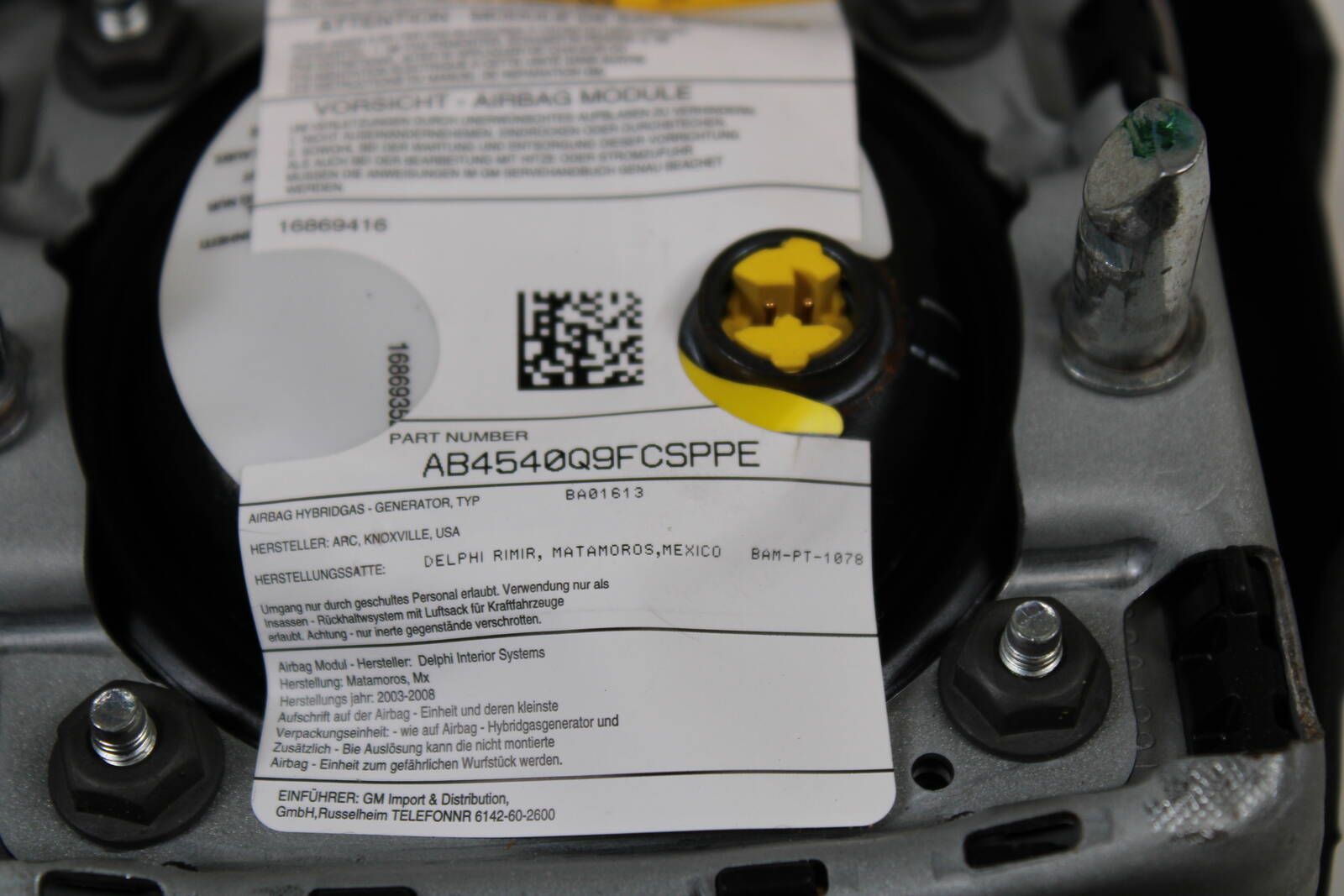 2003-2007 Hummer H2 Driver Steering Wheel Airbag – OEM AB4540Q9FCSPPE - Hummer