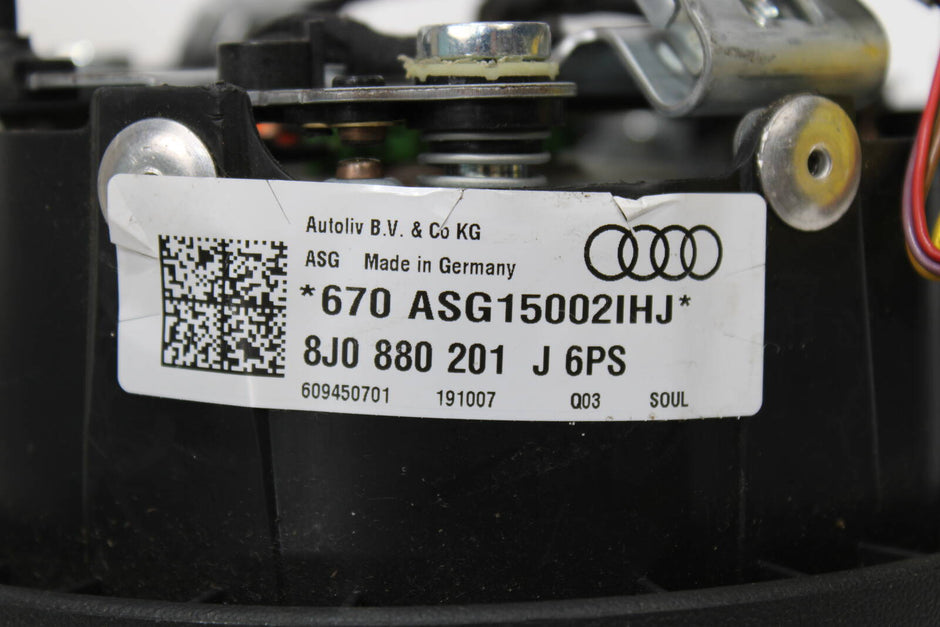 2008 - 2011 Audi TT Driver Steering Wheel Airbag – OEM 8J0880201J6PS - Audi