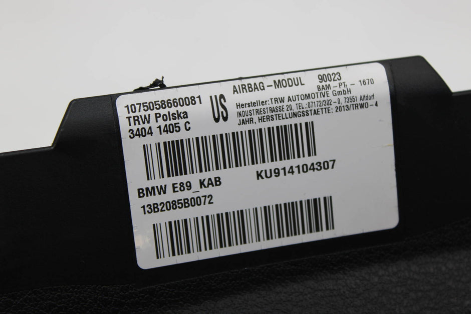 2009–2016 BMW Z4 driver side knee airbag – OEM 72129141043 - BMW