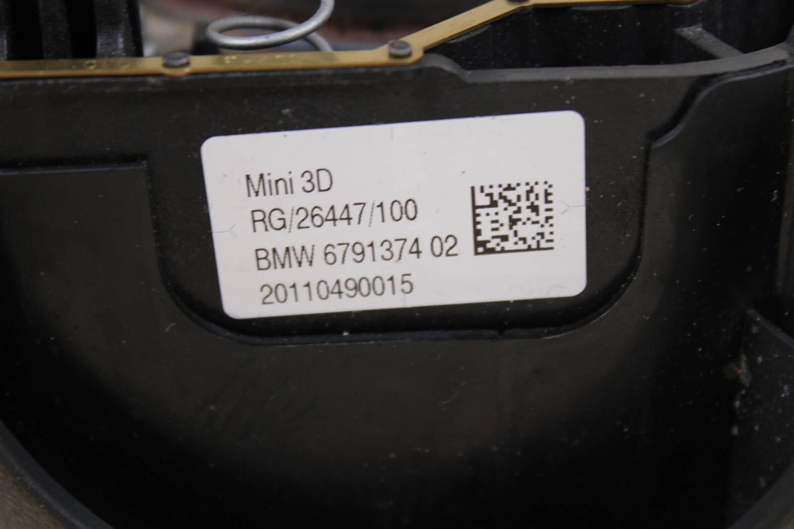 2011-2015 Mini Cooper Driver Steering Wheel Airbag – OEM 32306791374, 6791374 02 - Mini