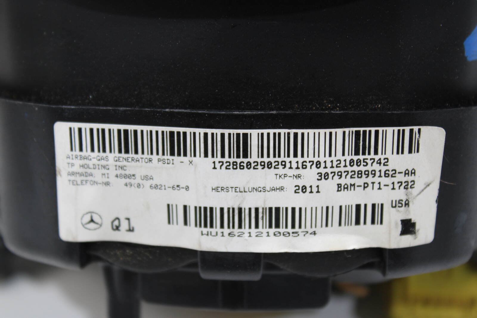 2012 - 2014 Mercedes - Benz C250, C300, C350, C63 Driver Steering Wheel Airbag – OEM A0008606003 - Mercedes - Benz