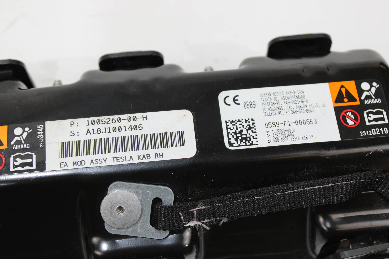 2012 - 2020 Tesla Model S, Model X Passenger Knee Airbag – OEM 1005260 - 00 - H - Tesla