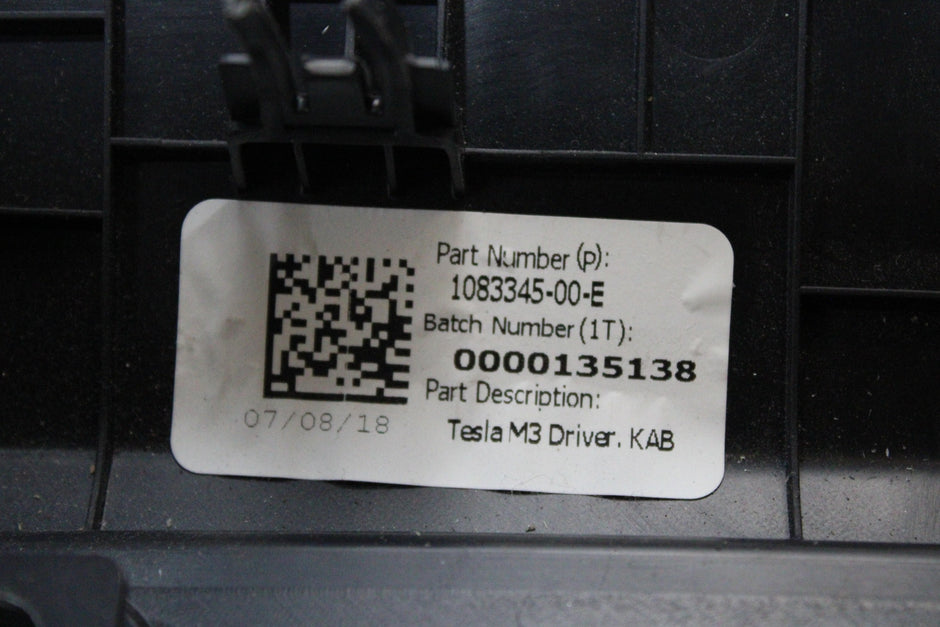 OEM Tesla Driver Knee Airbag – Fits Model 3 (2017–2023) and Model Y (2020–2025) – Part 1077825-00-D – Tesla – product view · G1536748 · photo ec39d21f-912c-4f4a-b211-c256e9459dec