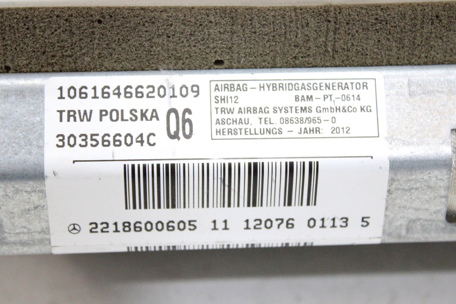 OEM Mercedes-Benz Side Airbag – Fits S-class (W221) (2007–2013) and Cl-class (C216) (2007–2014) – Part A2218600605 – Mercedes-Benz – product view