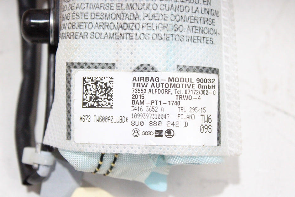 OEM Audi Passenger Seat Airbag – Fits Q3 (2015–2018) – Part 8U0-880-242-D – Audi – product view