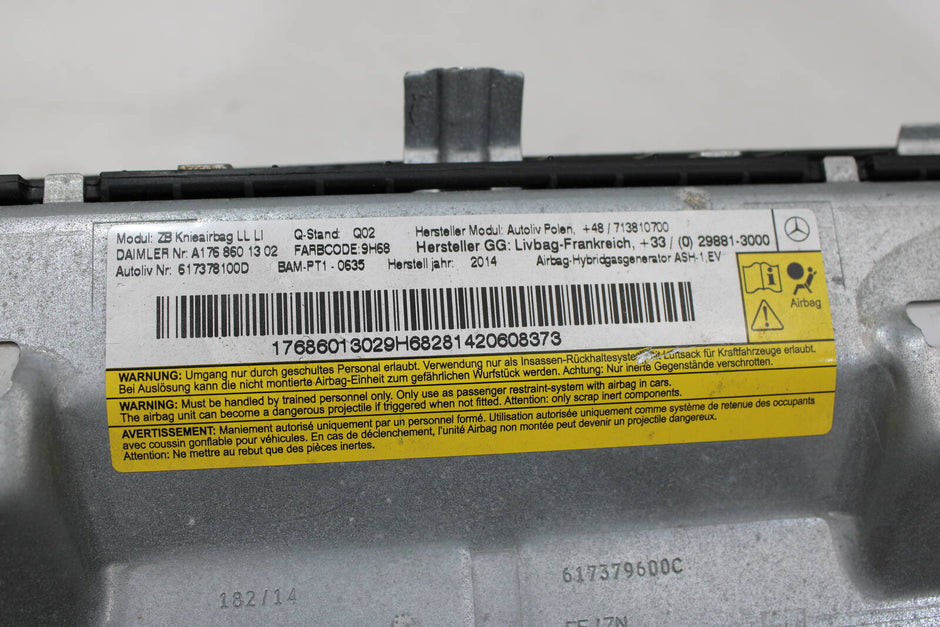 2014-2019 Mercedes-Benz CLA250, GLA250 Driver Knee Airbag – OEM A1768601302