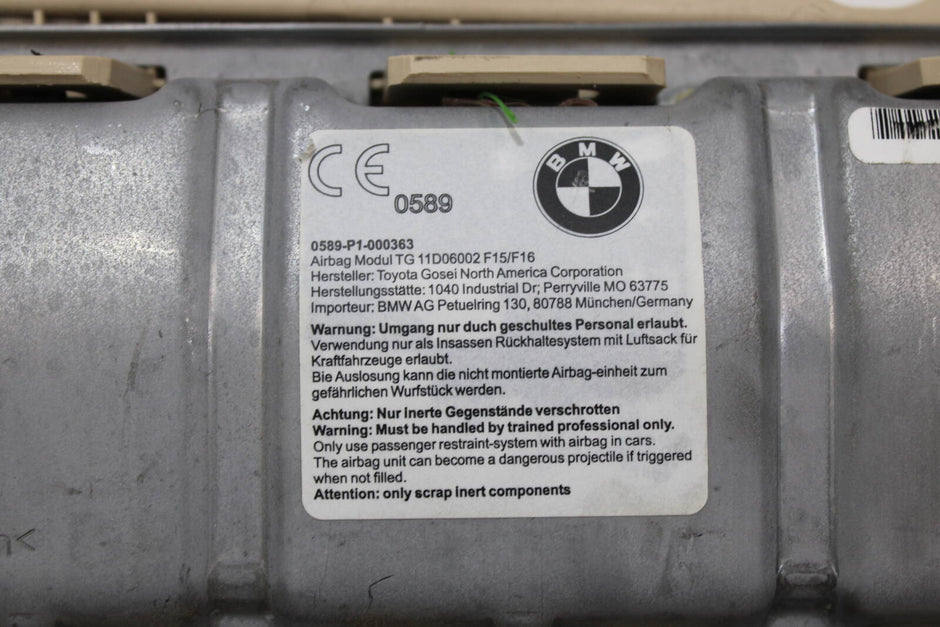 2011-2018 BMW X5, X6 Driver Knee Airbag – OEM 72129311692 (Beige)