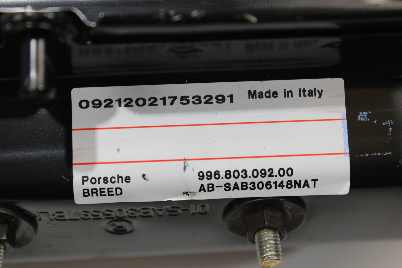 1997–2005 Porsche Boxster, 911 passenger side door airbag – OEM 99680309200