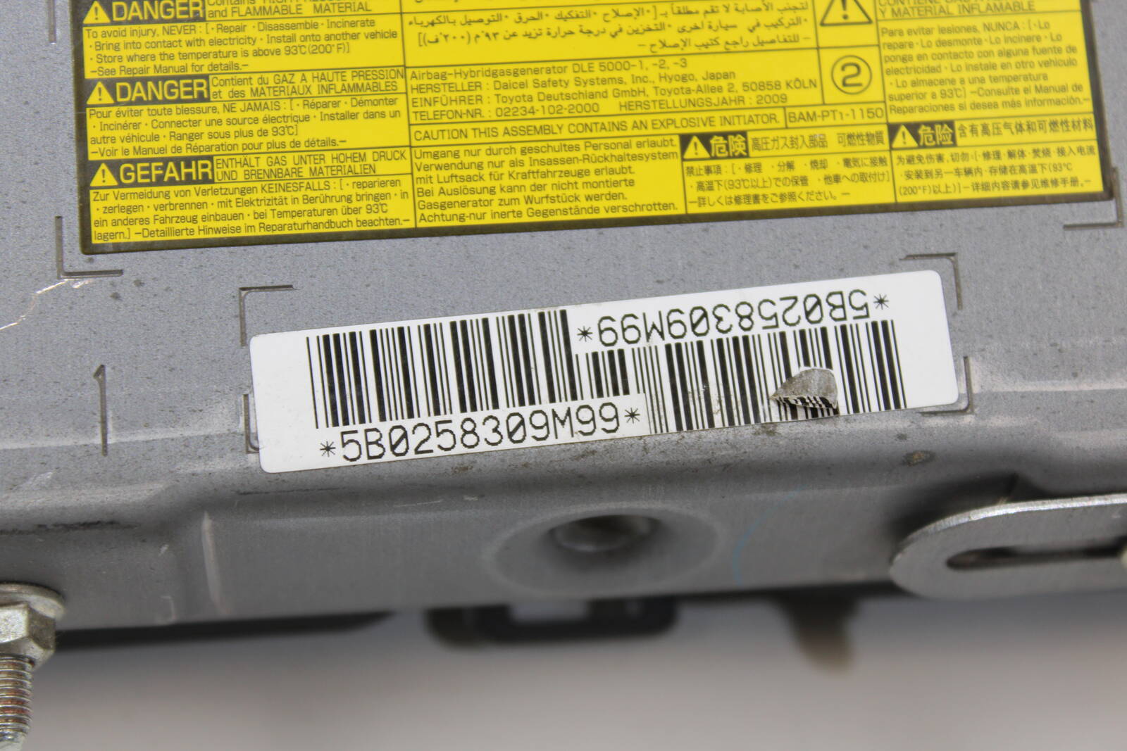 2007–2012 Lexus LS460, LS600h driver side knee airbag – OEM 7390050030C0