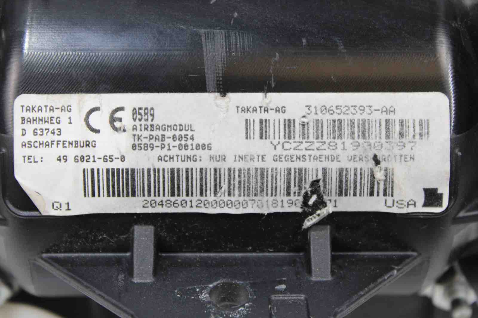 OEM Mercedes-Benz C250 C300 C350 C63 GLK250 GLK350 Passenger Airbag (2008–2015) | Part #A2048601200 / A2048600005