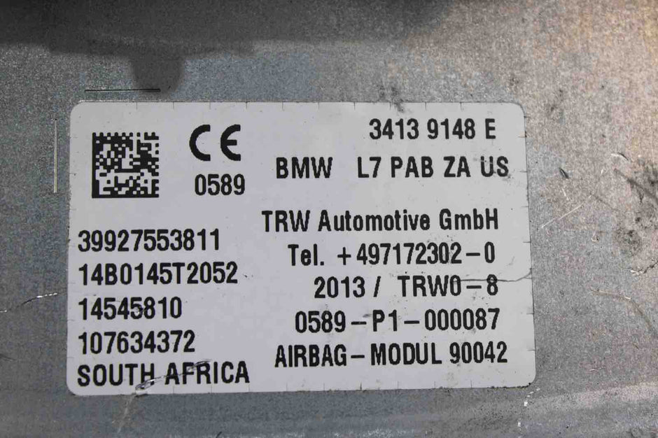 OEM BMW 3 Series / M Series Passenger Airbag (2012–2018) | Part #72129227160