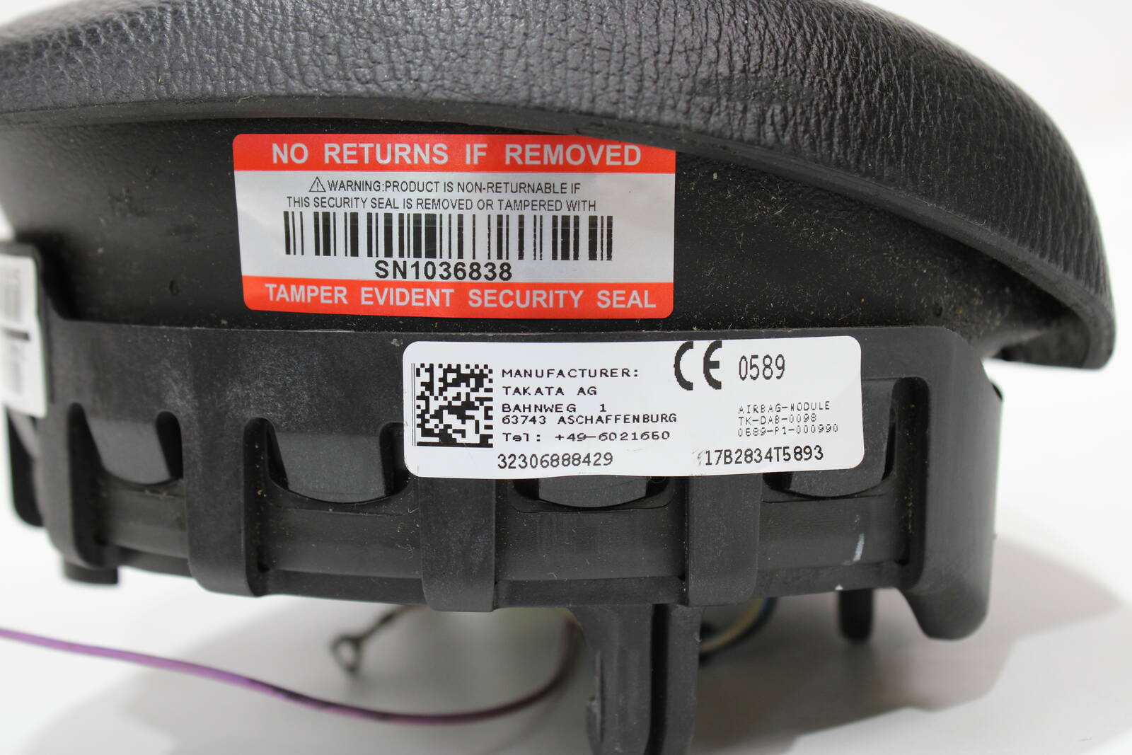 2007-2013 BMW X5 Driver Steering Wheel Airbag – OEM