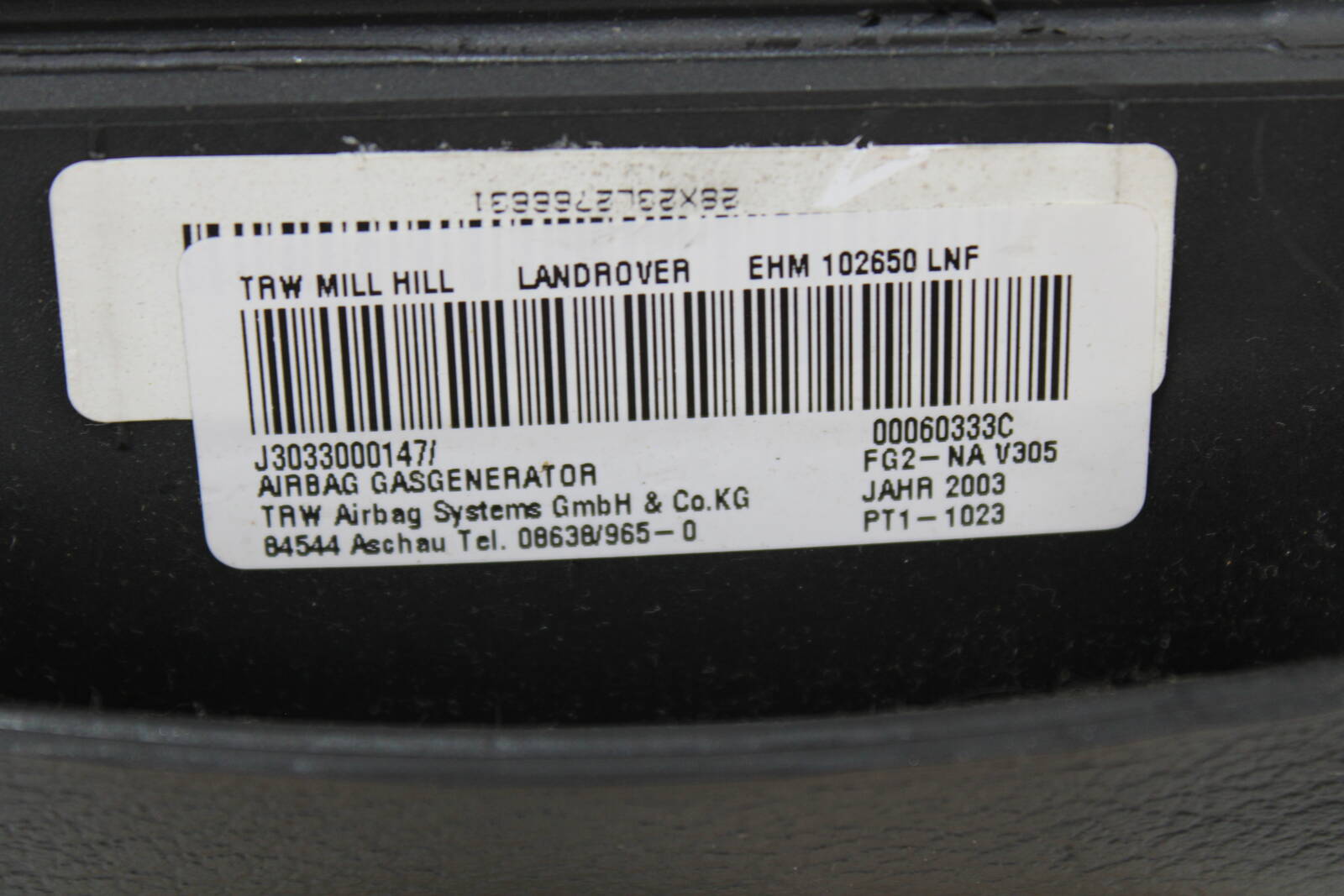 1999-2004 Land Rover Discovery Driver Steering Wheel Airbag – OEM 253-53187L