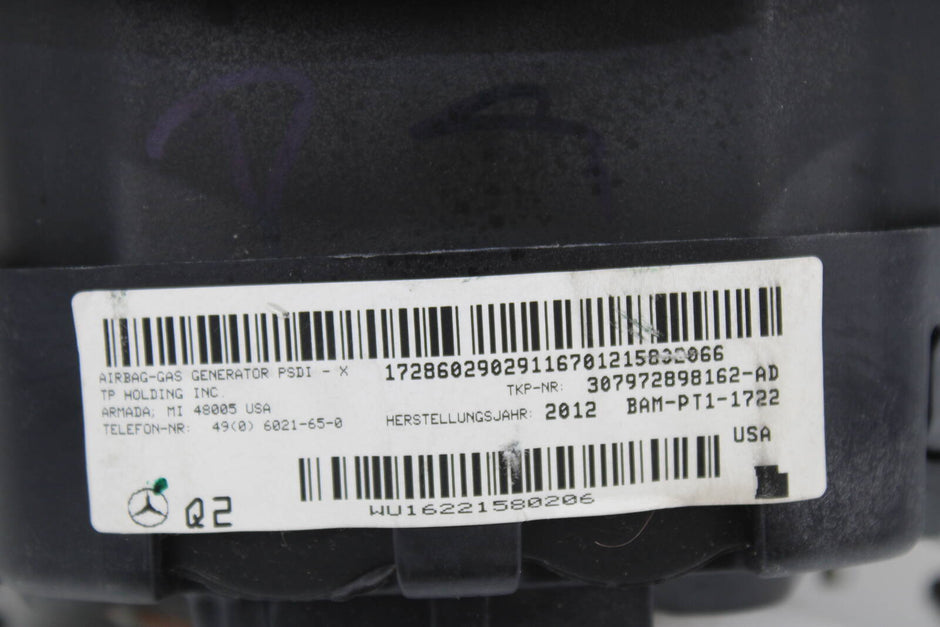 2012-2014 Mercedes-Benz C250, C300, C350, C63 Driver Steering Wheel Airbag – OEM A0008605703, A2188603002, A0008605103, A2188604702