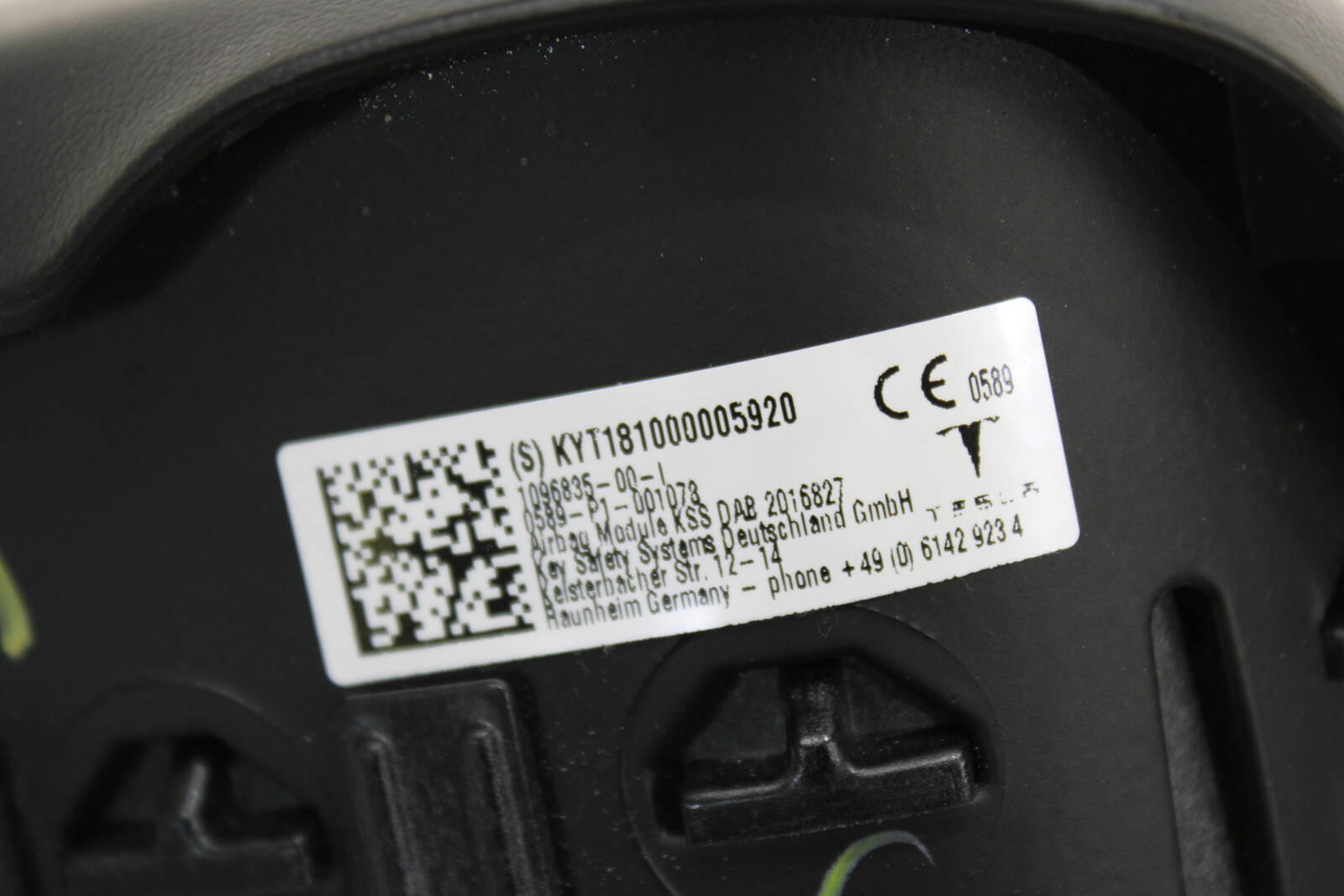 2014-2020 Tesla Model X, Model S Driver Steering Wheel Airbag – OEM 1096835-00-I