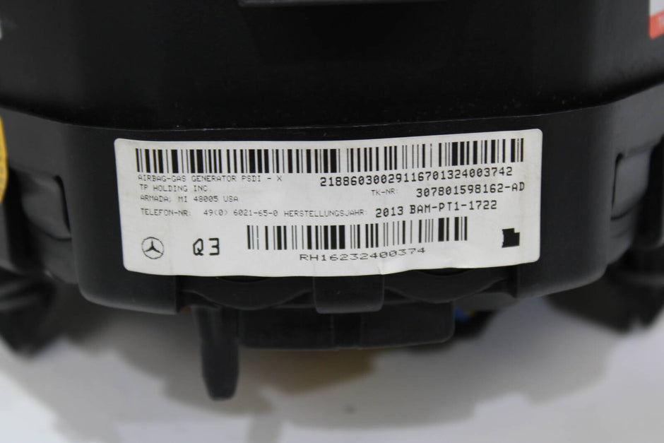2012-2017 Mercedes-Benz CLS350, CLS550, CLS63, E350, E400, E550, E63 Driver Steering Wheel Airbag – OEM A0008606003, A1728602902