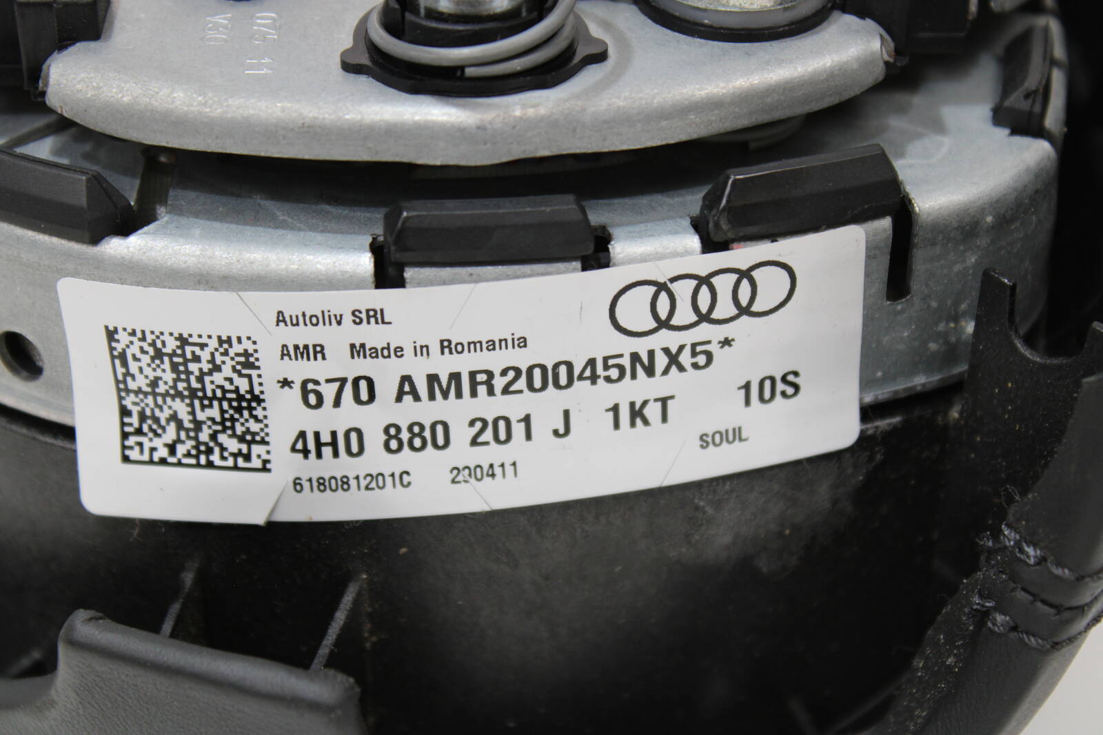 2011-2018 Audi A8, A8L, S8 Driver Steering Wheel Airbag – OEM 4H0880201J1KT, 4H0880201AG1KT