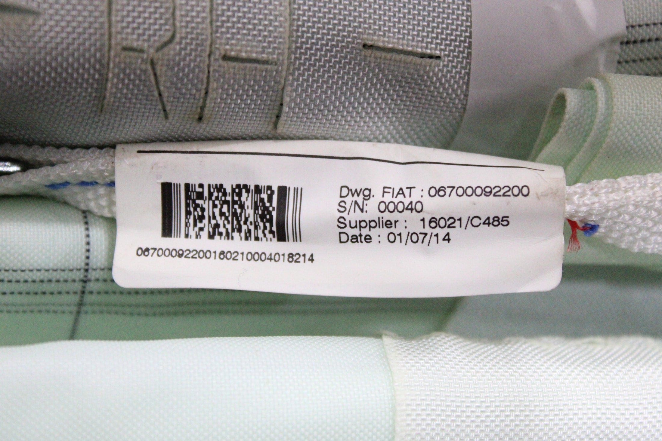 OEM Maserati Curtain Airbag – Fits Ghibli (2014–2024) – Part 670009220 – Maserati – product view · K1536786 · photo 2d390636-10fd-495f-923f-45a2dbc72d01