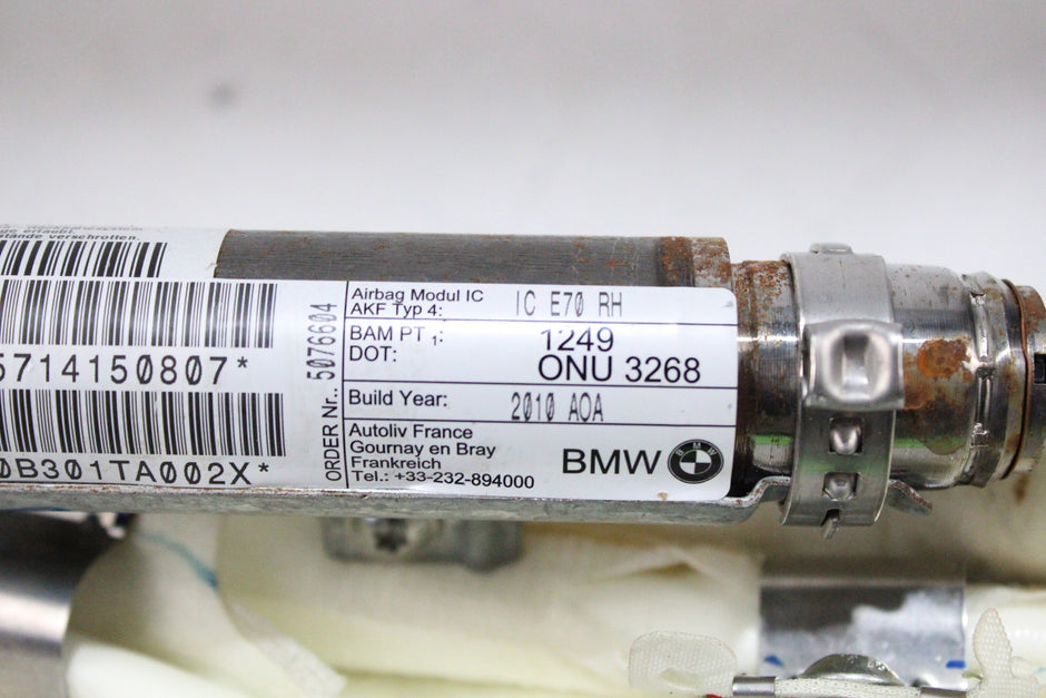 OEM BMW Curtain Airbag – Fits X5 (2007–2013) and X5 M (2010–2013) – Part 72127141508 – BMW – product view · K1536792 · photo 73929290-02fe-4c4d-ae1f-e3766521c33e