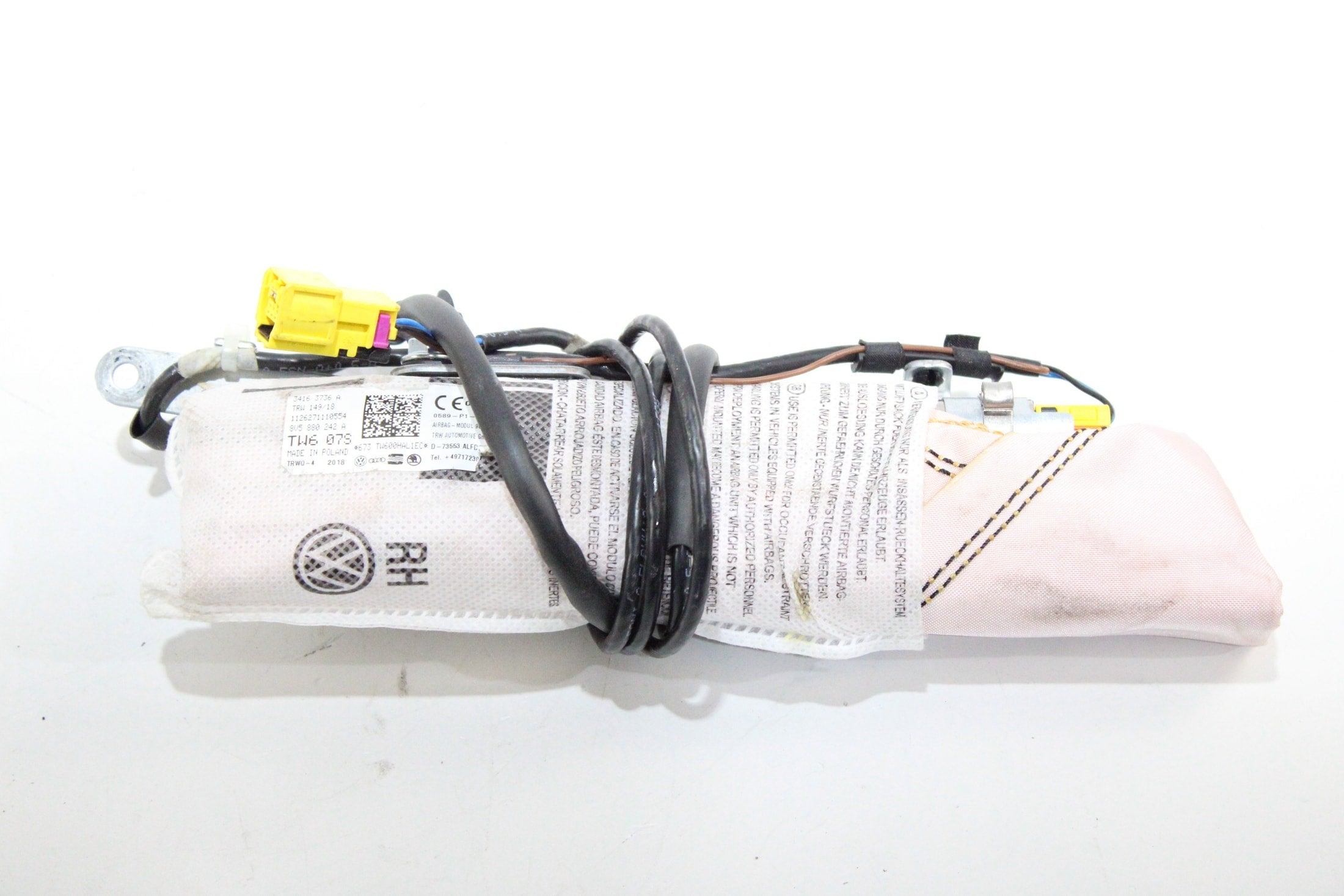 OEM Audi Passenger Seat Airbag – Fits A3 (2015–2020) and A3 Sportback E-tron (2016–2018) and S3 (2015–2019) and RS3 (2017–2020) – Part #8V5-880-242-A - Audi