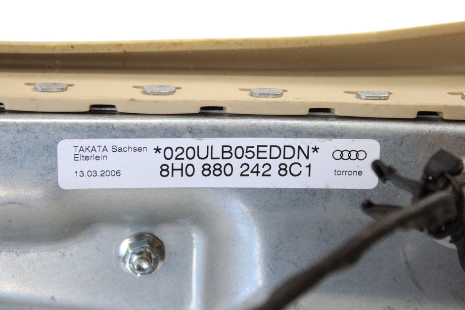 OEM Audi Passenger Seat Airbag – Fits A4/S4 Cabriolet (2003–2006) – Part #8H08802428C1 - Audi