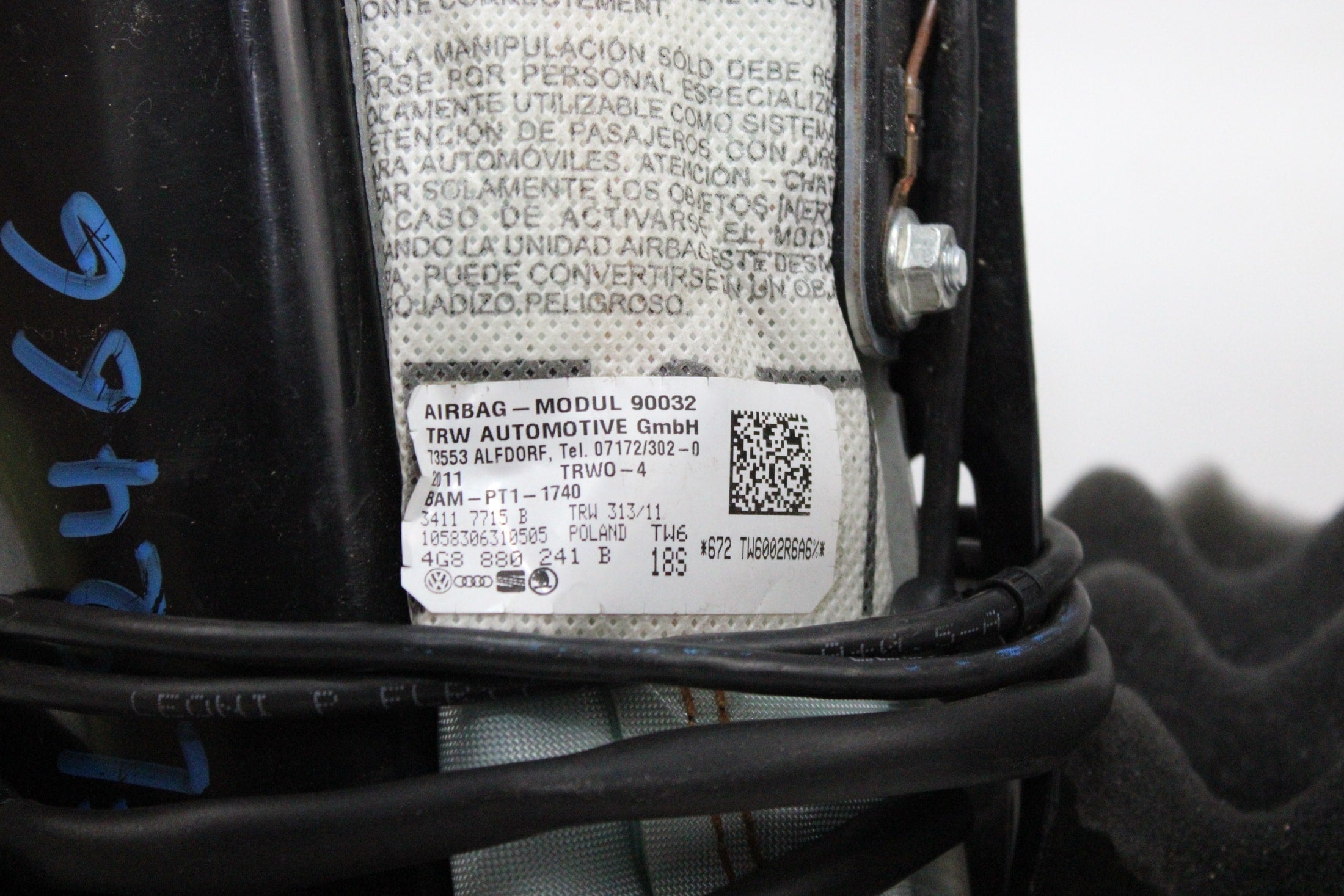 OEM Audi Side Airbag – Fits A6, A7, S6, S7, RS7 (2012–2015) – Part 4G8880241B - Audi