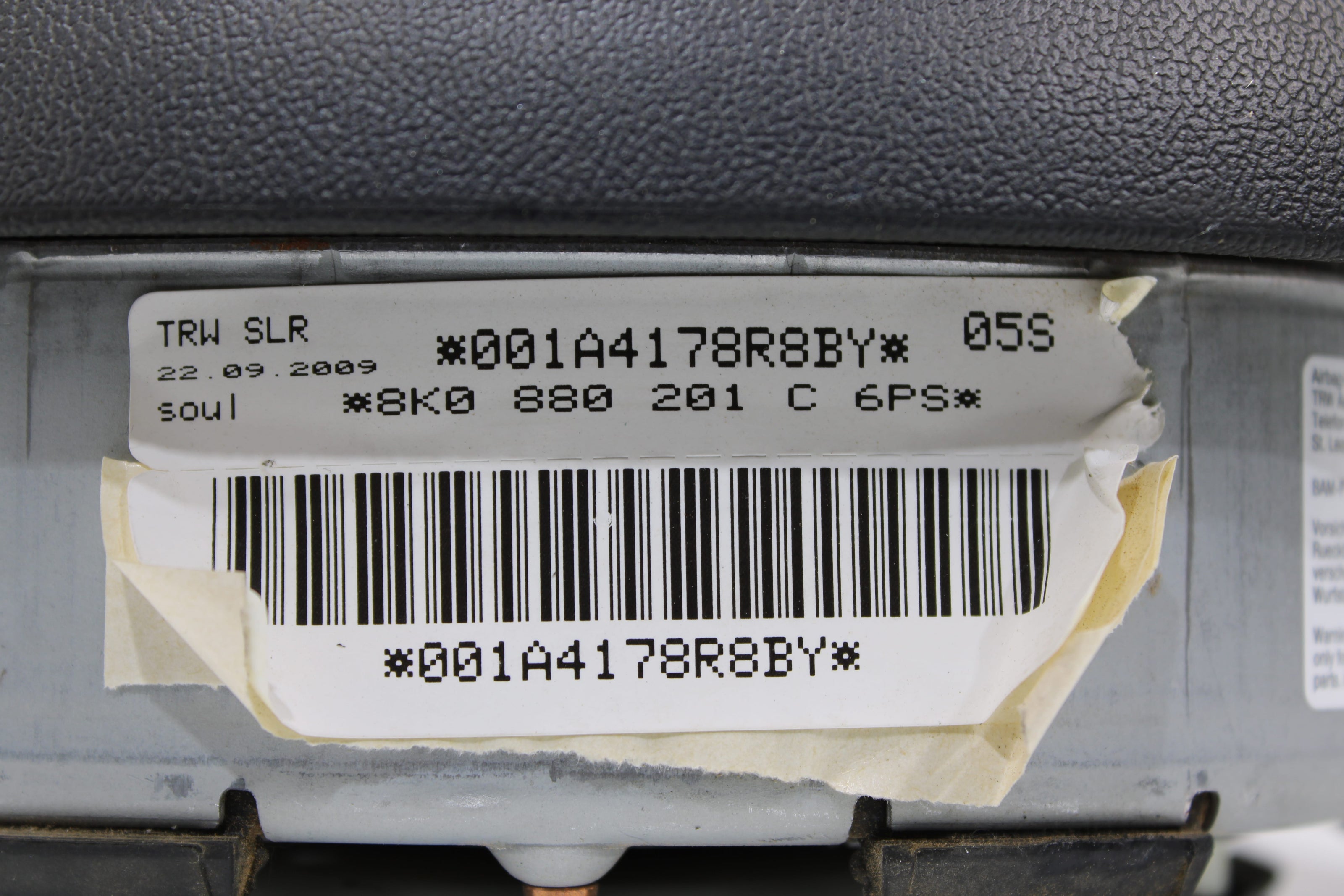 OEM Audi Steering Wheel Airbag – Fits A4, S4 (2008–2012) – Part 8K0 880 201 - Audi
