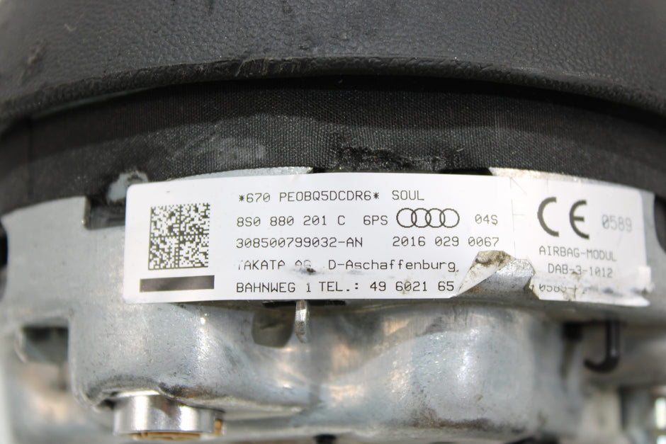 OEM Audi Steering Wheel Airbag – Fits A6, S6, A7, S7, Rs7 (2012–2018) – Part 8S0880201C - Audi