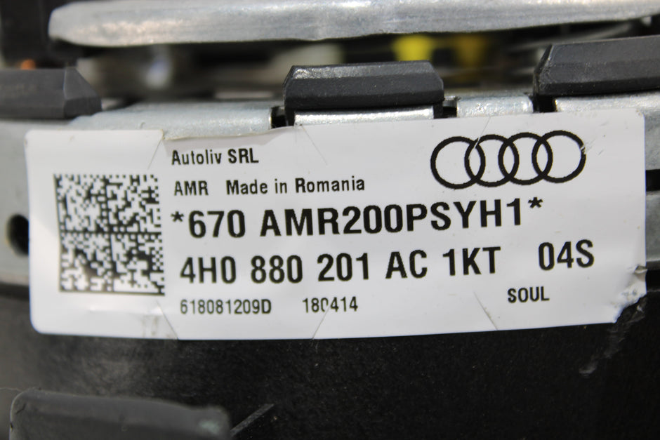 OEM Audi Steering Wheel Airbag – Fits A8, S8 (2011–2018) – Part 4H0 880 201 - Audi
