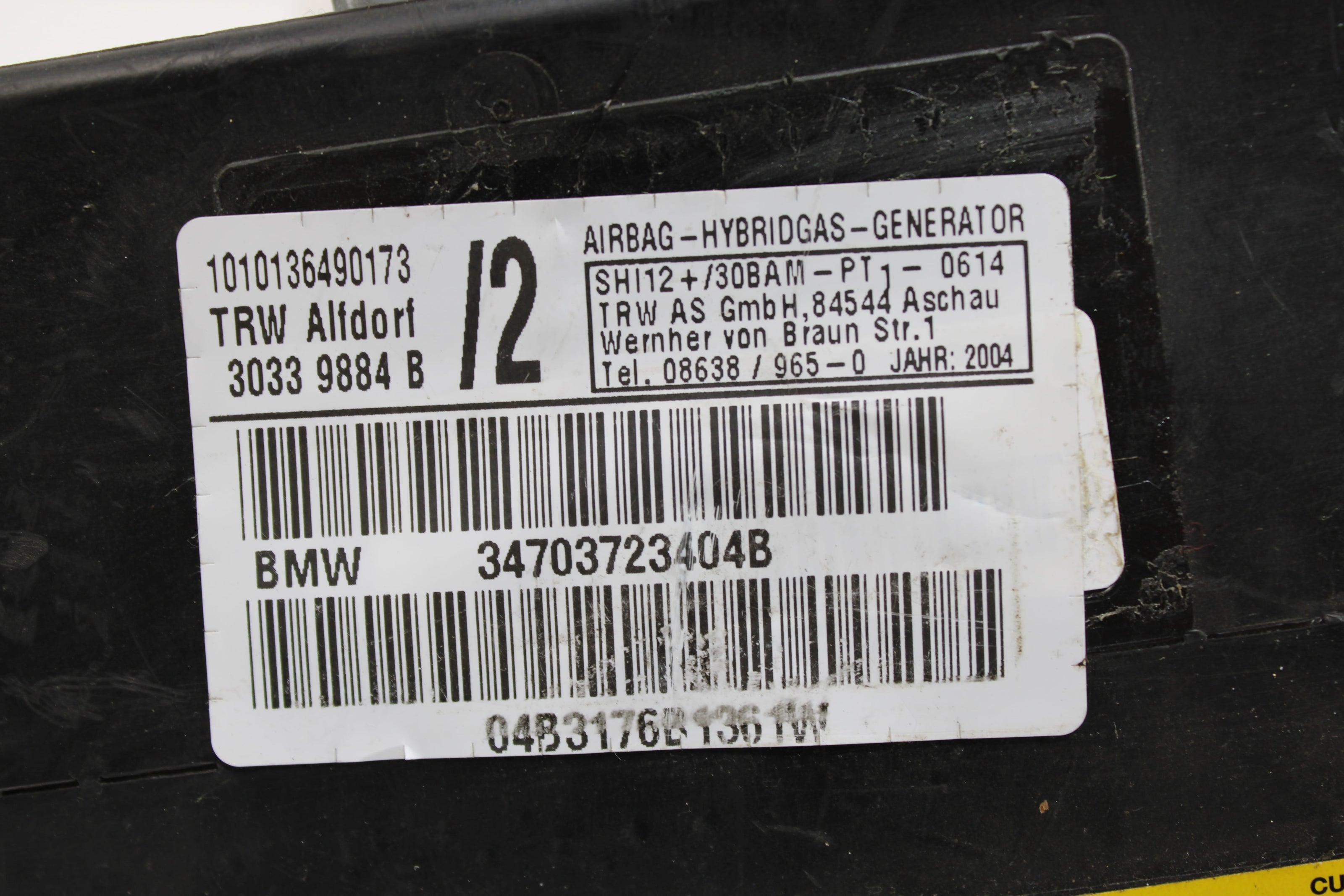 OEM Bmw Airbag – Fits 325I, 330I, M3, X5 (2001–2005) – Part 72127037234 - Bmw