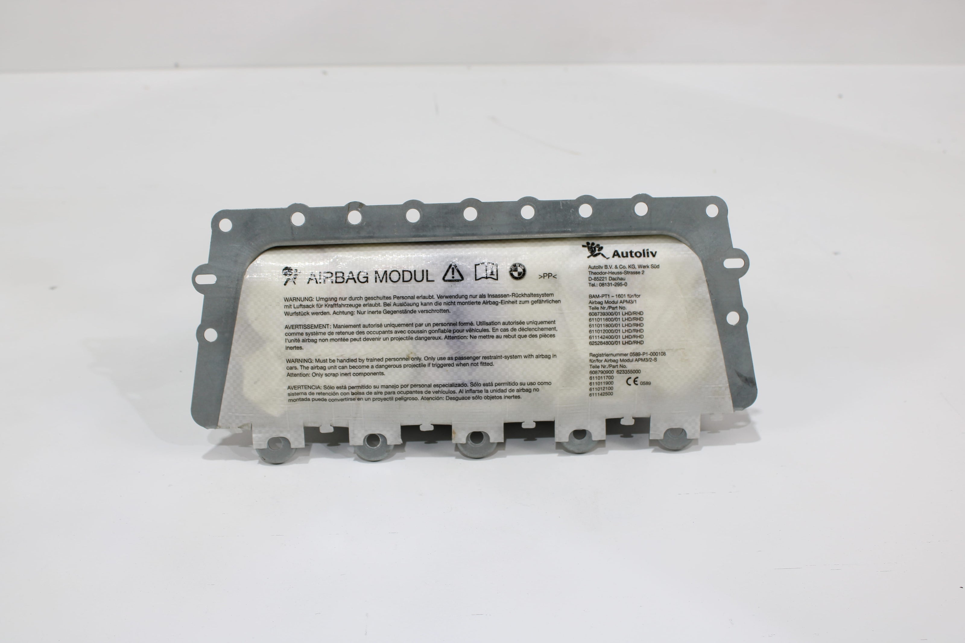 OEM Bmw Dashboard Airbag – Fits 528I, 530I, 535I, 550I, M5 (2011–2016) – Part 72129273662 - Bmw
