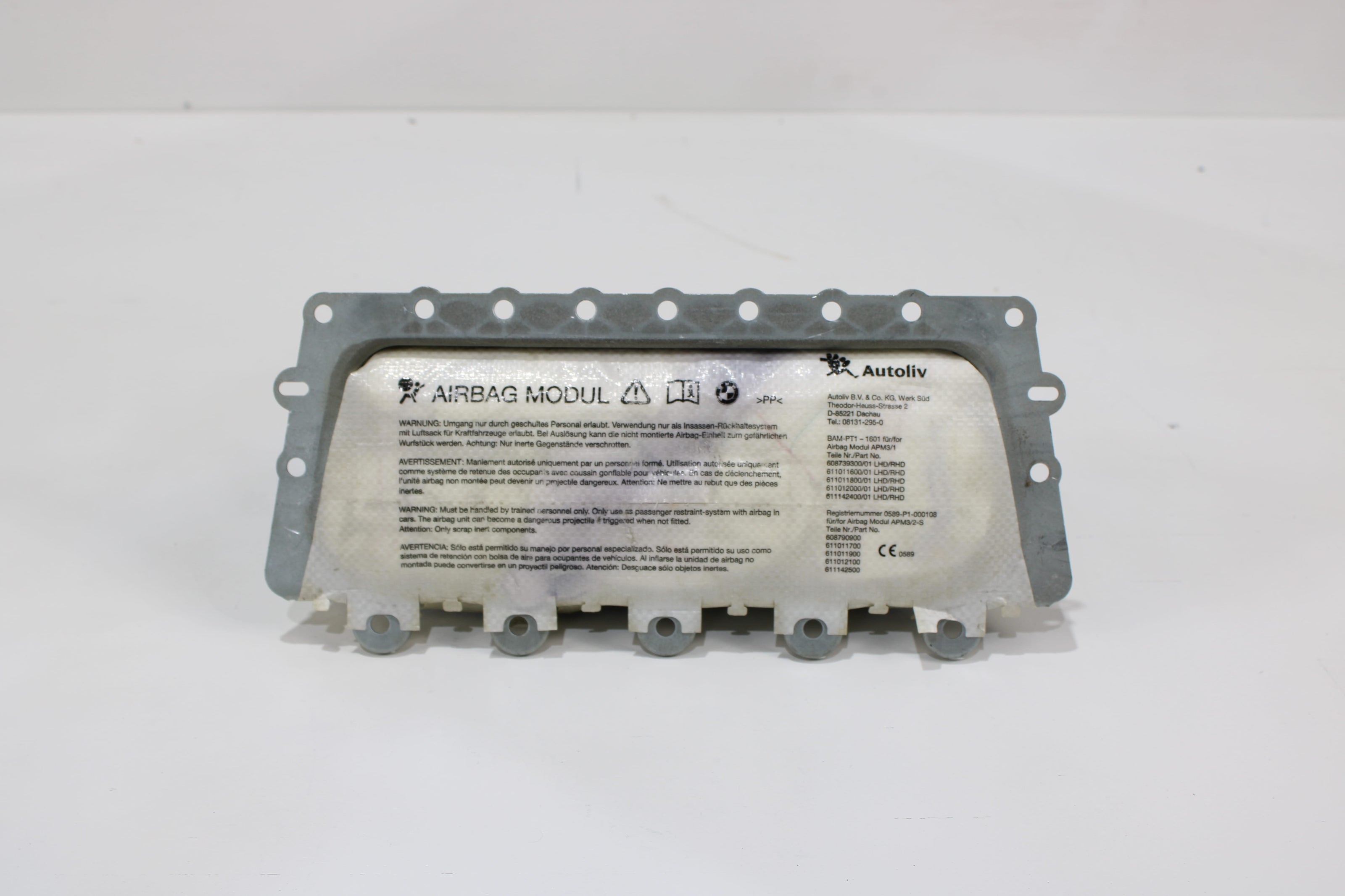 OEM Bmw Dashboard Airbag – Fits 528I, 535I, 550I, M5 (2011–2016) – Part 72129273662 - Bmw