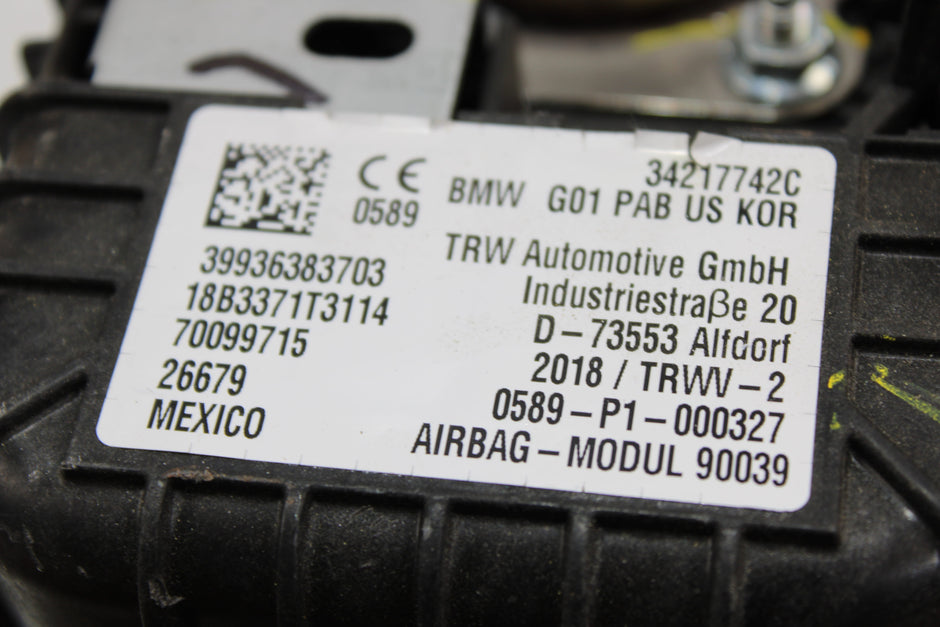 OEM Bmw Dashboard Airbag – Fits X3, X4 (2018–2024) – Part 34217742 - Bmw