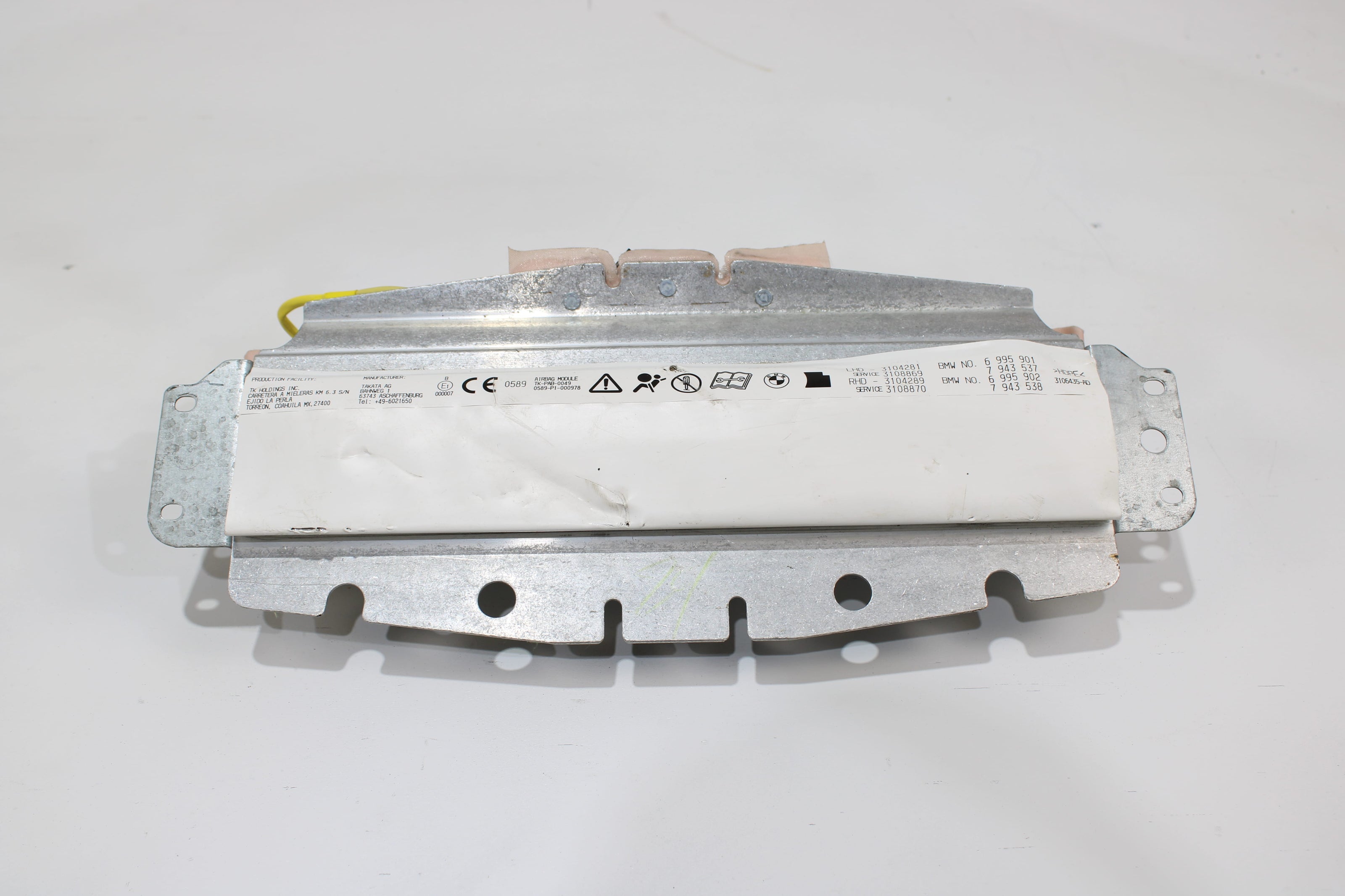 OEM Bmw Dashboard Airbag – Fits X5, X6 (2007–2014) – Part 72127943537 - Bmw