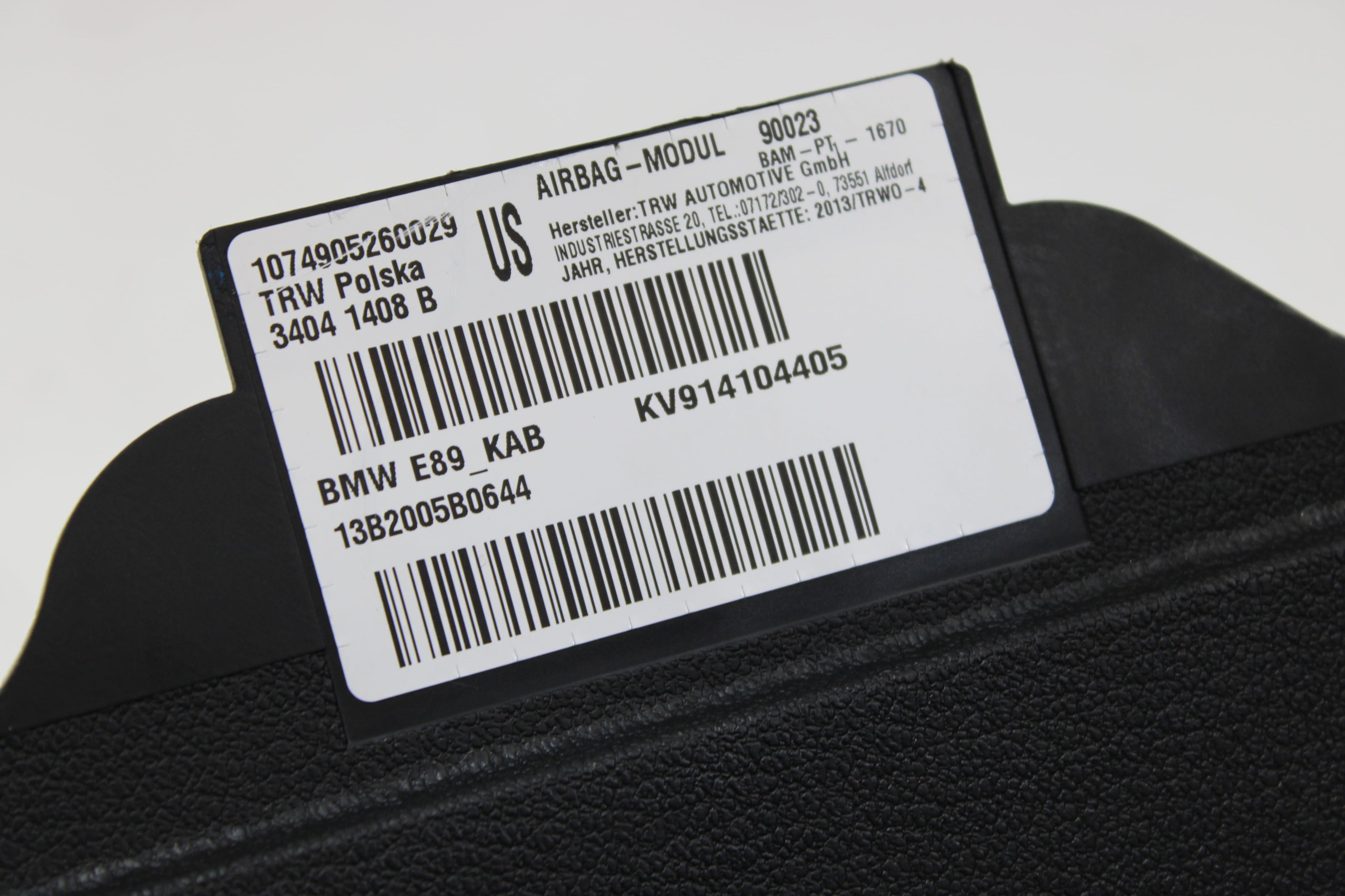 OEM Bmw Knee Airbag – Fits Z4 (2009–2016) – Part 72129141044 - Bmw