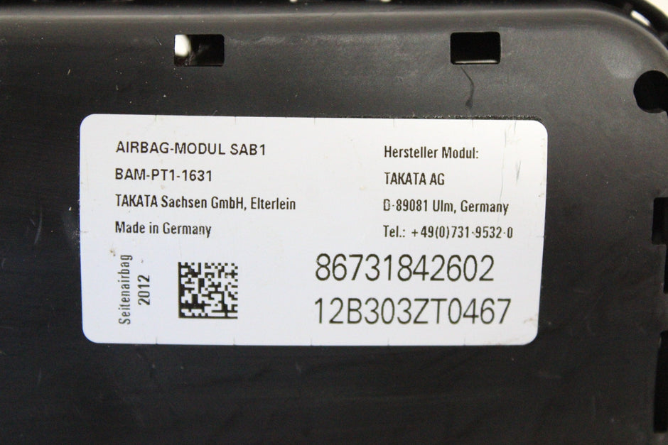 OEM BMW Passenger Seat Airbag – Fits 7 Series (2013–2015) and Alpina B7 (2014) – Part #72127318426 - BMW